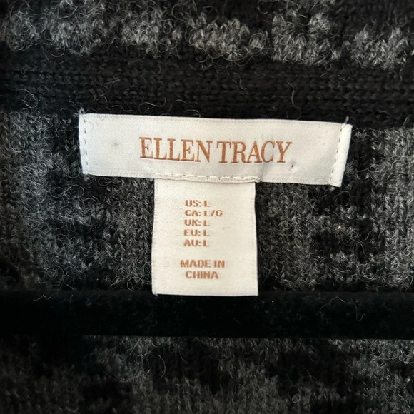 Ellen Tracey Wool Blend Long Cardigan Sweater Coat - Picture 12 of 13